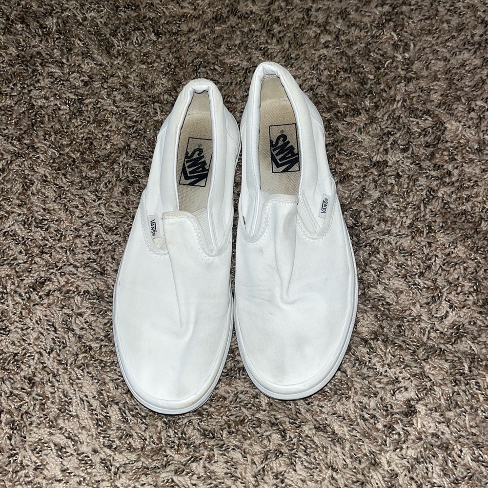 White slip on VANS